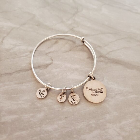 ⚜ Alex and Ani French Royalty Fleur de Lis Silver Expandable Charm Bracelet ⚜ - Picture 4 of 6